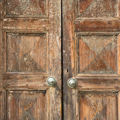 santo an in a  door curch  closed wood lombardy italy  varese
