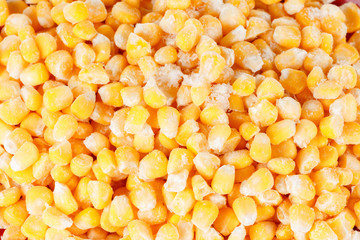 Frozen corn background