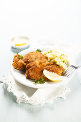 Wiener schnitzel with potato salad