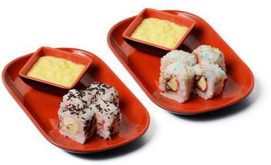 Sushi sweets, collage