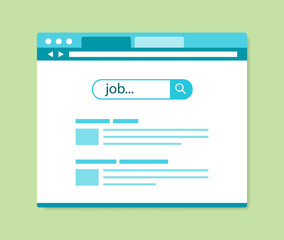 flat design online job search results