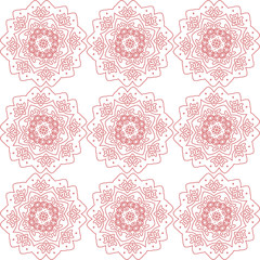 Abstract red flowers pattern