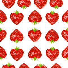 Seamless background with a strawberry