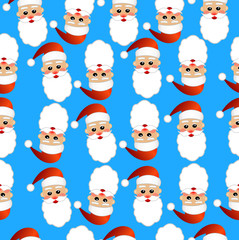 Obraz na płótnie Canvas Seamless Christmas background with Santa Claus