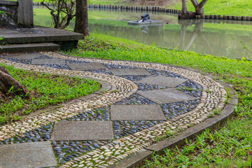 Obraz premium Stone road background