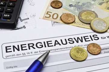 Fototapeta premium Energieausweis Haus