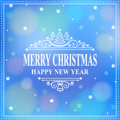 Happy new year message. Merry Christmas holidays wish. Greeting card, invitation, brochure, flyer design and vintage ornament decoration. Christmas retro typographic Christmas tree Vector illustration