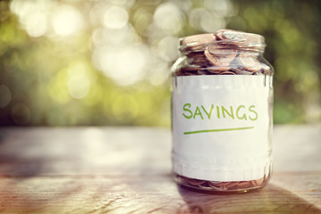 Savings money jar