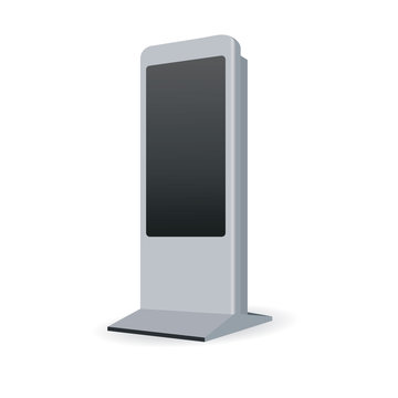 Interactive Information Kiosk Terminal Stand
