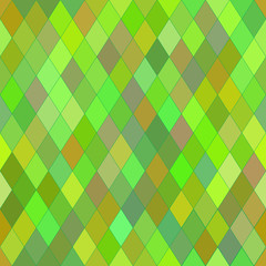 Vector seamless pattern with rhombs. Abstract bright green texture. Geometrical background. Monochrome backdrop.