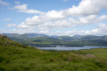 mountain view with blue sky