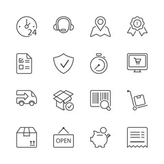 shopping thin line iconset 1