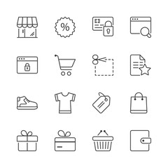 shopping thin line iconset 2