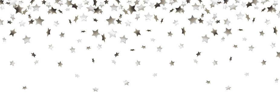 Herabfallende Sternchen, silber - Banner