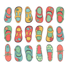 Cute collection of little girls shoes