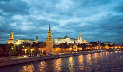 Fototapeta na wymiar Kremlin palace in evening
