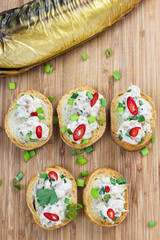 Mackerel pate on toast.