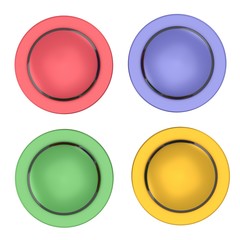 reflective four button with stripes set