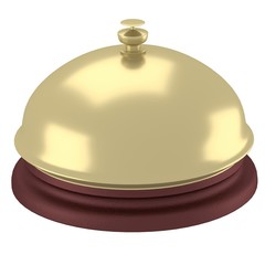 desk bell with reflections 3d render