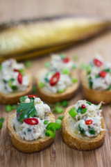 Mackerel pate on toast.