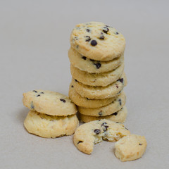 cookies on brown background