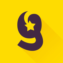 G letter with star.