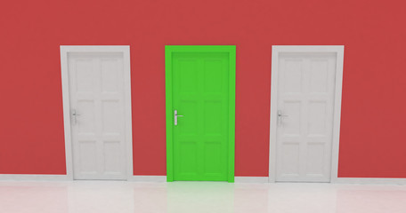 3d door render vote concept