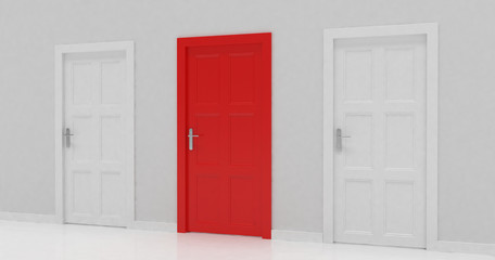 3d door render vote concept
