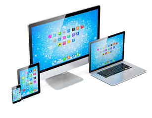 Ultimate web design, laptop, smartphone, tablet, computer