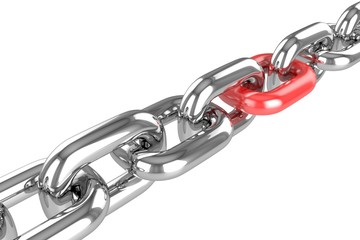 Obraz premium render stainless steel chain