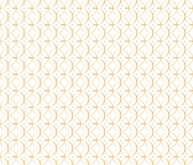 Geometric gold pattern background of circles. Vector