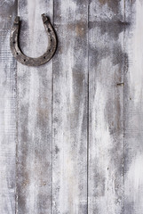 Horseshoes hanging up ends