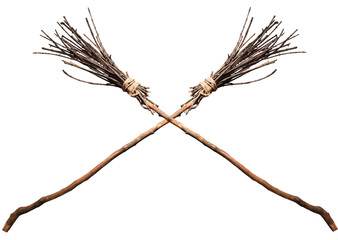 Two crossed witches broom