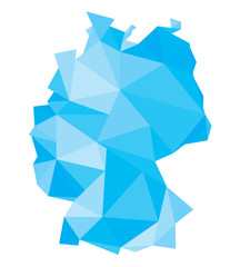 Obraz premium polygonal blue map of Germany
