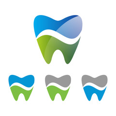 Elegant Dental Wave Logo Template