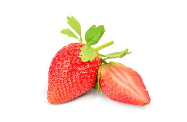 Fresh strawberry isolation on a white background
