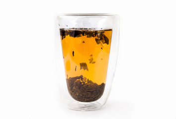 Tea in cup  isolated on white background