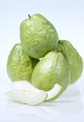 Guava fruit isolated on the white background