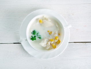 Thick smoked-haddock chowder