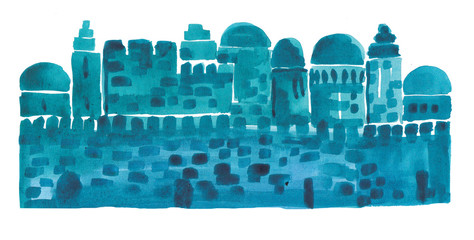 Ancient Town,Old City,Illustration,Sketch