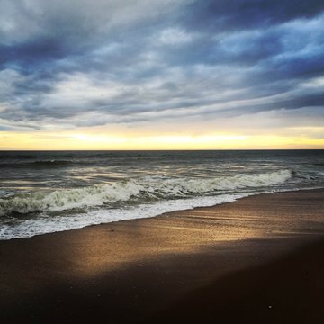 heavy cloud cant hide sunset over the Atlantic coast © mrpics