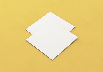 Flyer Broschüre quadrat auf Hintergrund