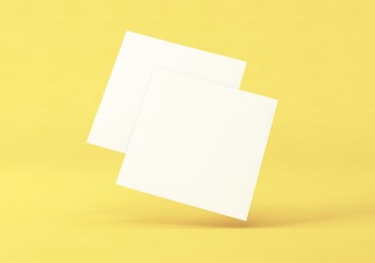 Flyer Broschüre quadrat auf Hintergrund