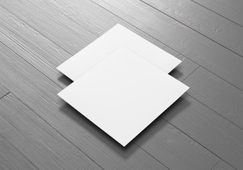 Flyer Broschüre quadrat auf Hintergrund
