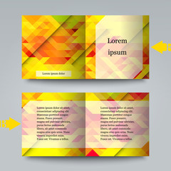 Brochure template with abstract background.