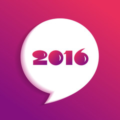 Happy new year 2016 greeting card design