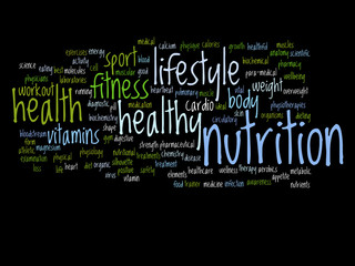 Conceptual health word cloud