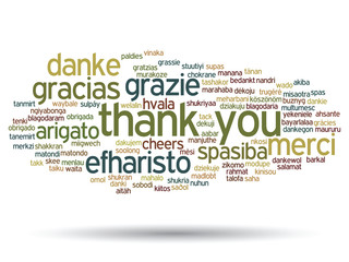 Conceptual thank you word cloud
