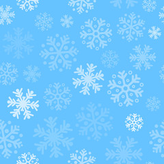 Naklejka na ściany i meble Abstract christmas seamless pattern background with snowflakes