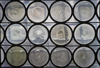 Old window with decorations